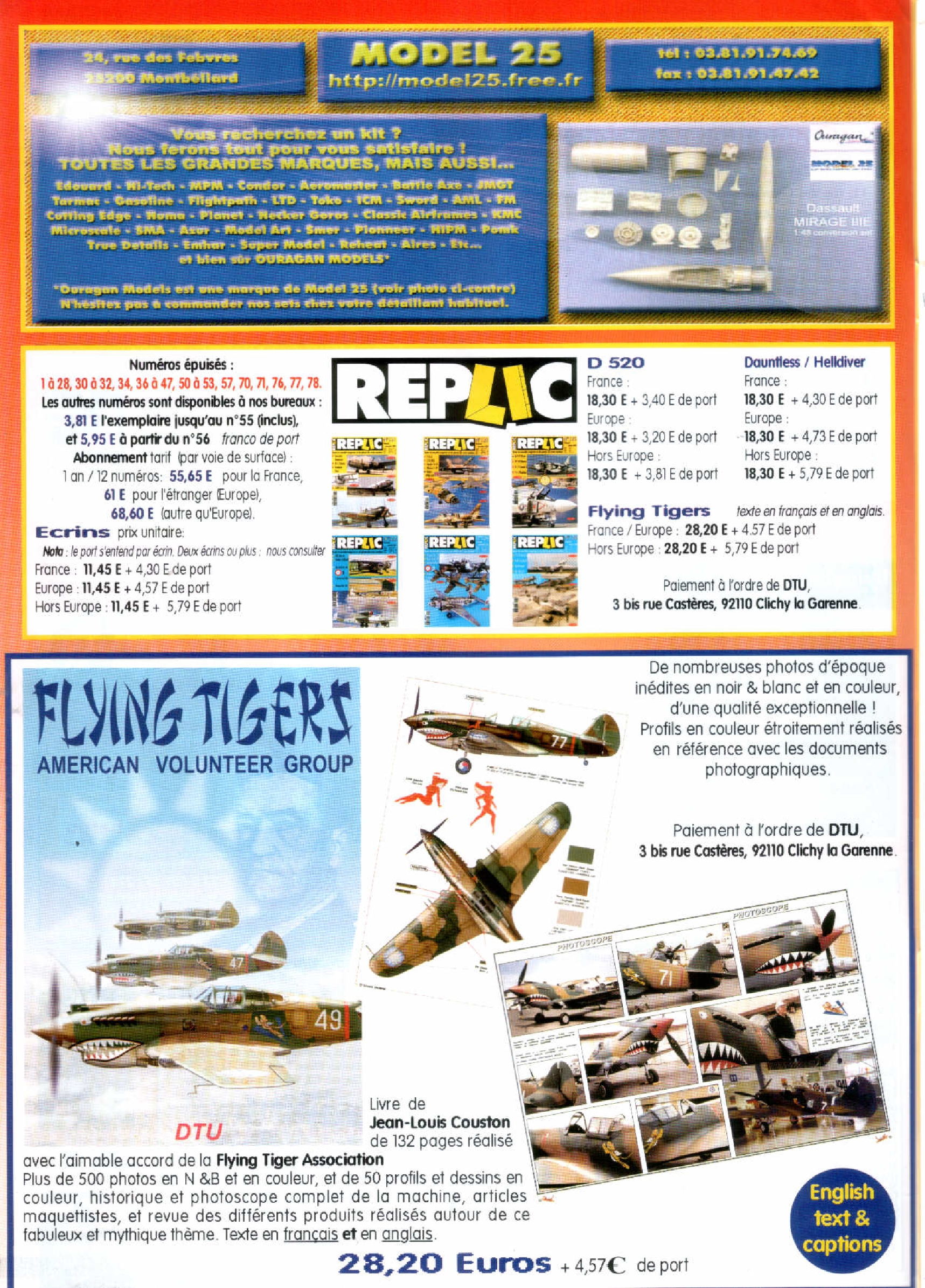 Replic 131 - P51, Supermarine Walrus, Me 262, Jean Demozay